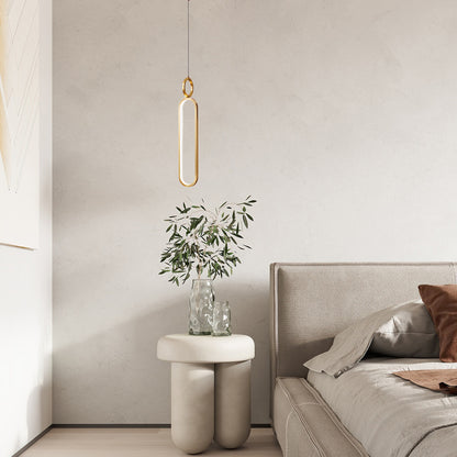 Oval Rings Modern Brass Pendant Light