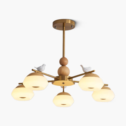 Ozawa Eclectic Wood Chandelier