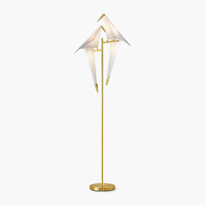 Paper Crane Bird Modern Metal Floor Lamp