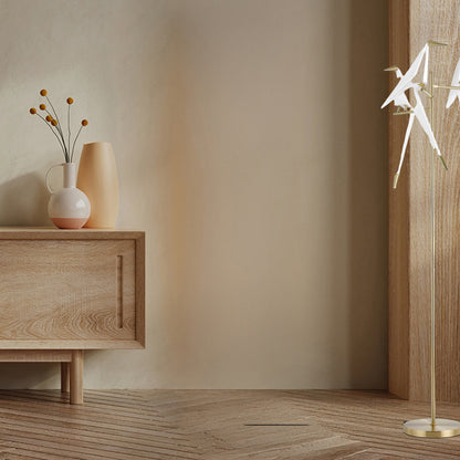 Paper Crane Bird Modern Metal Floor Lamp