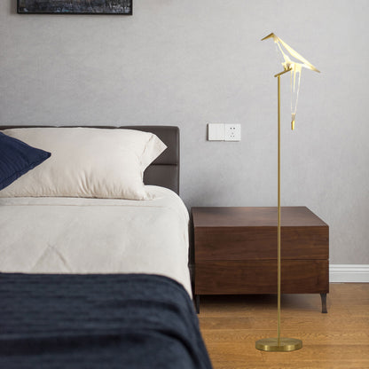 Paper Crane Bird Modern Metal Floor Lamp