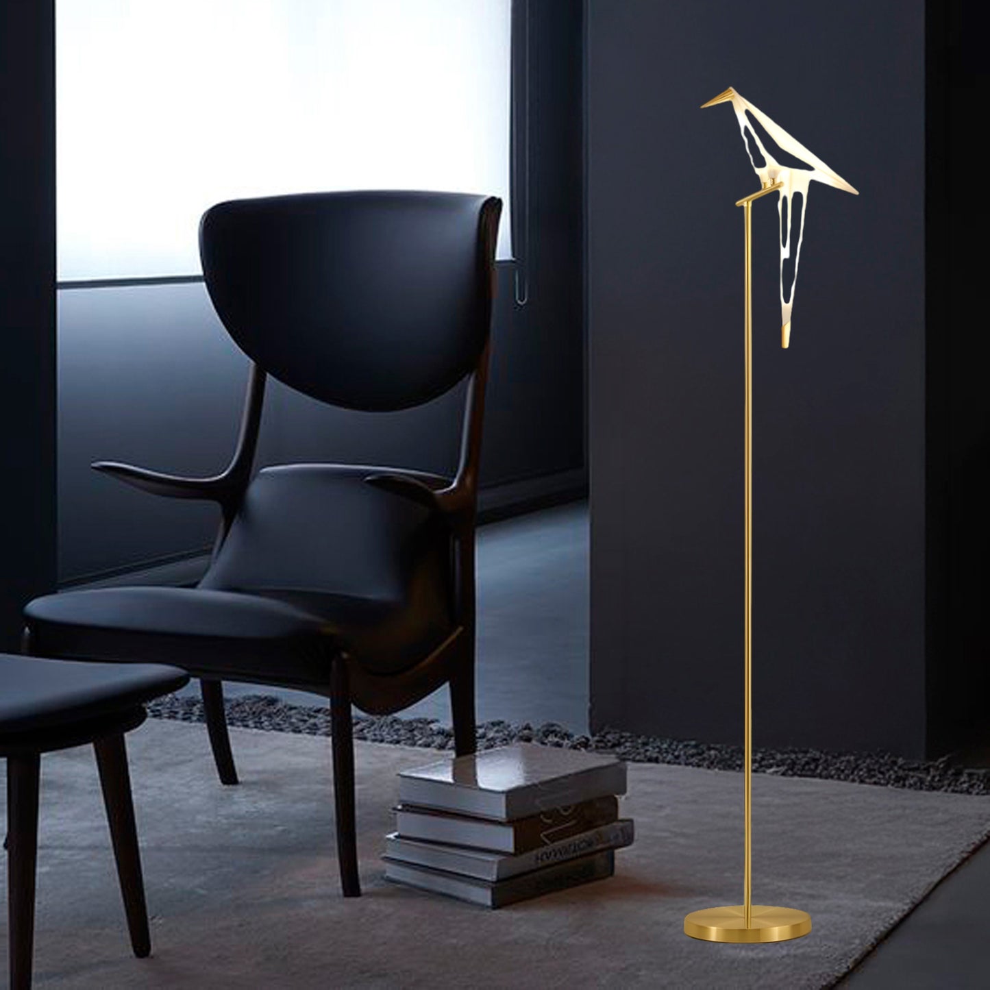 Paper Crane Bird Modern Metal Floor Lamp