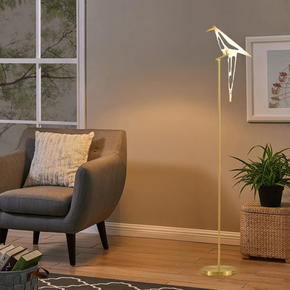 Paper Crane Bird Modern Metal Floor Lamp