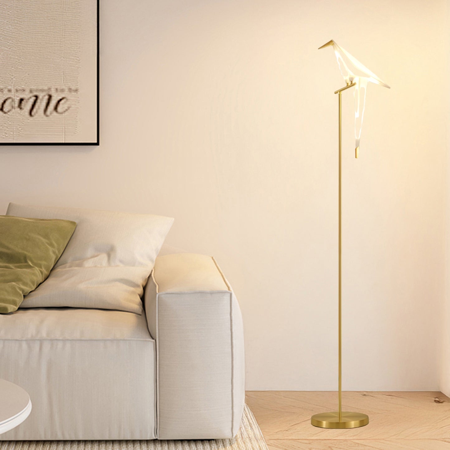 Paper Crane Bird Modern Metal Floor Lamp