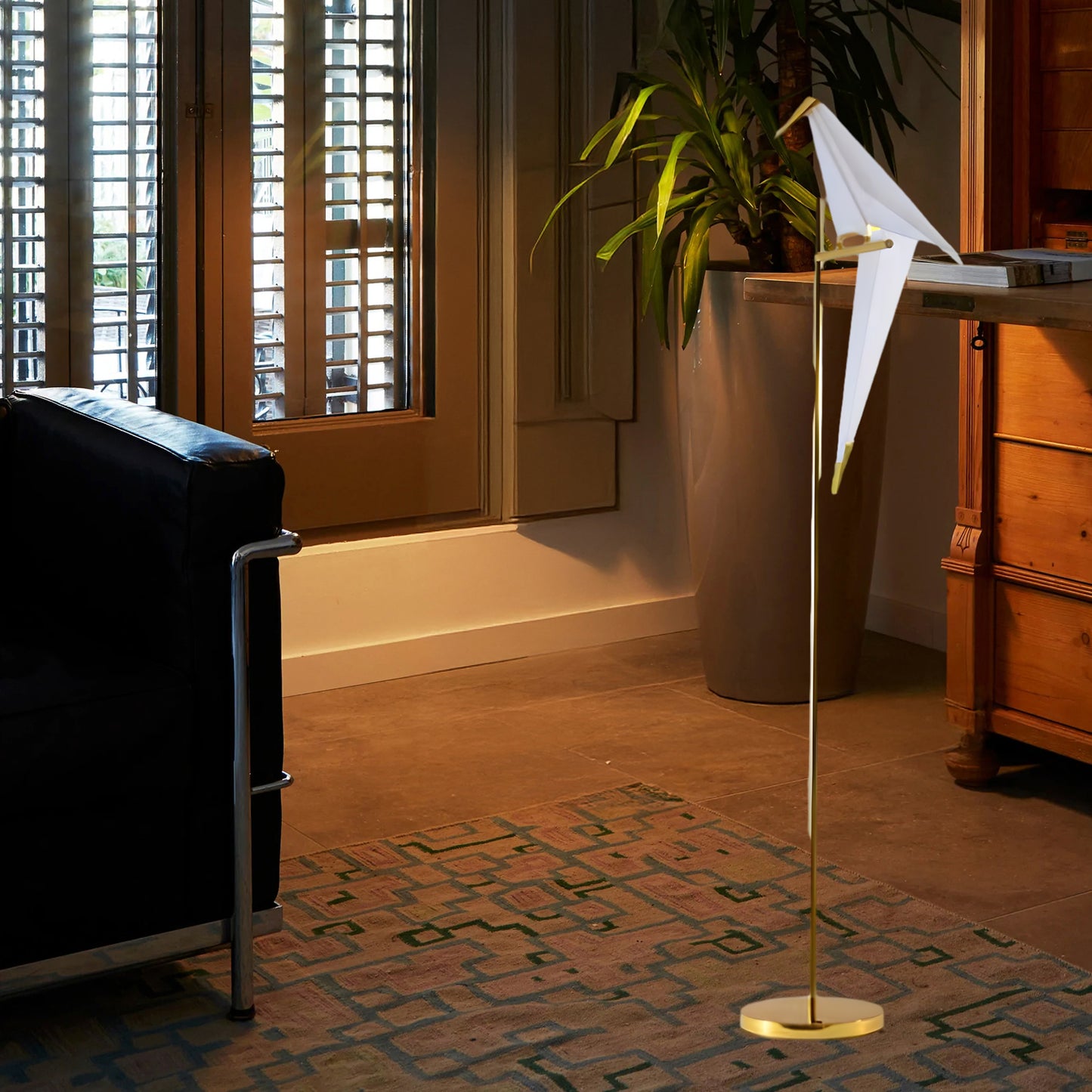 Paper Crane Bird Modern Metal Floor Lamp