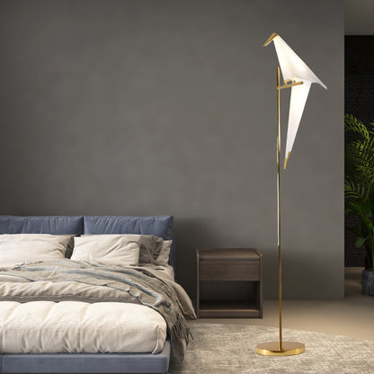 Paper Crane Bird Modern Metal Floor Lamp