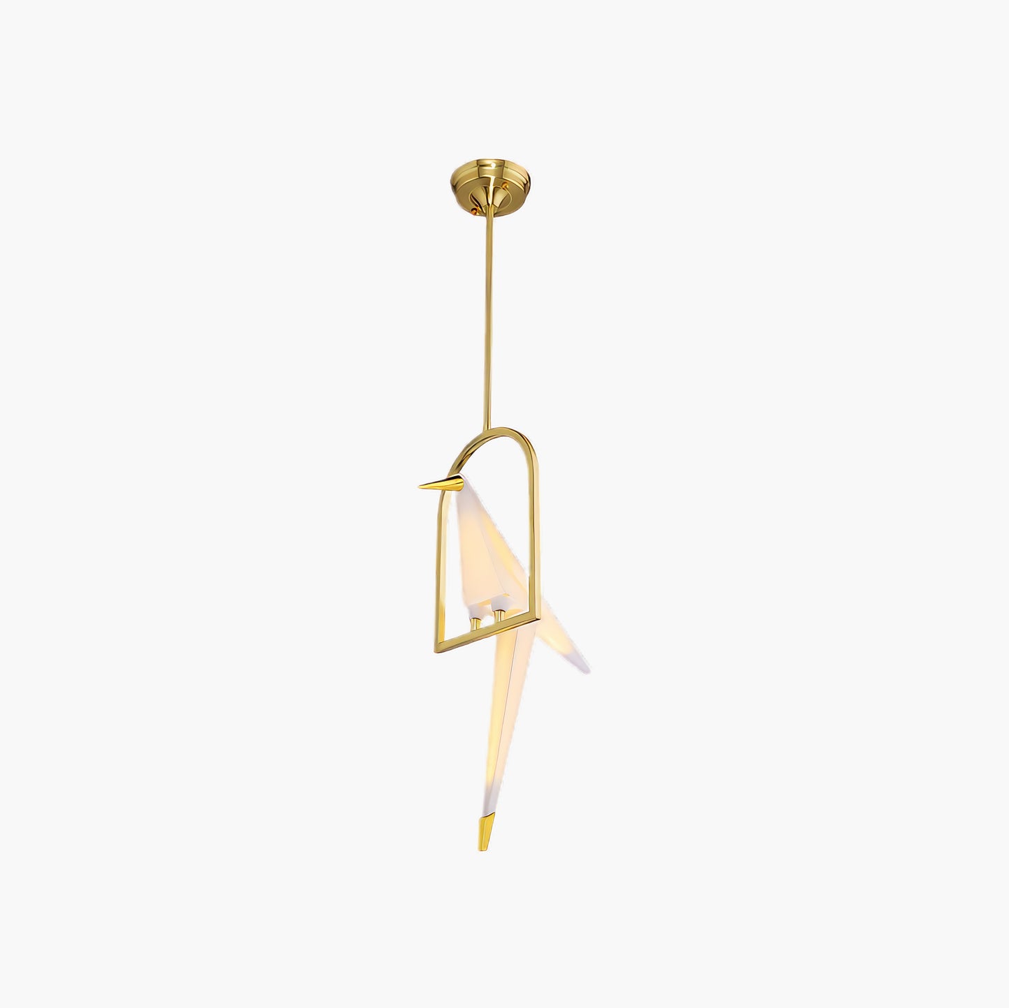 Paper Crane Bird LED Eclectic Metal Chandelier