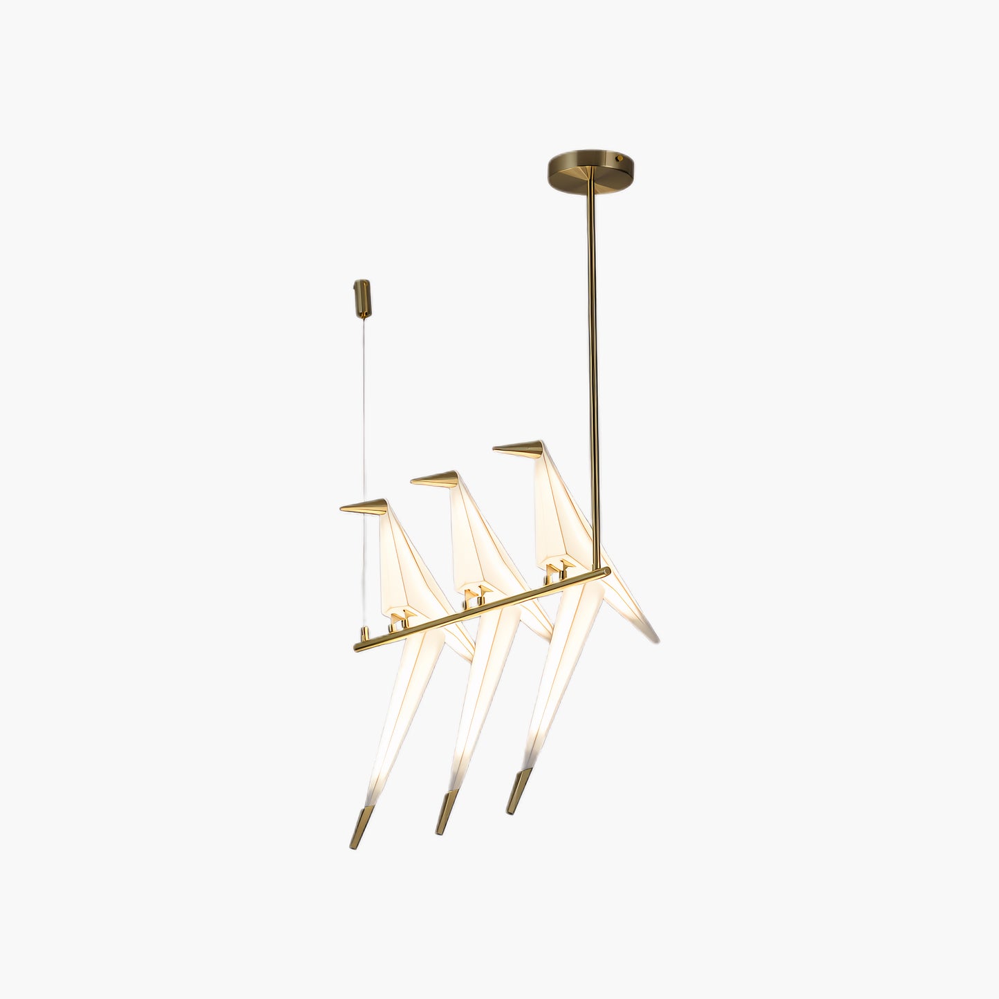 Paper Crane Bird LED Eclectic Metal Chandelier