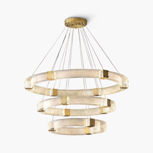 Parallel LED Luxury Brass Chandelier