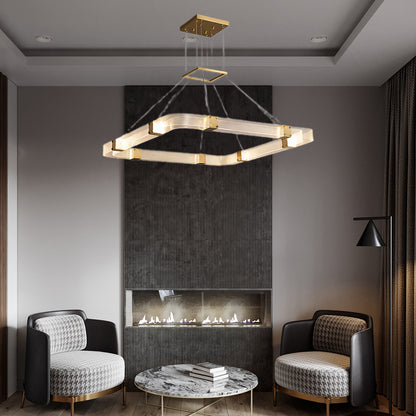 Parallel LED Luxury Brass Chandelier