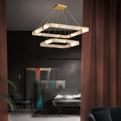 Parallel LED Luxury Brass Chandelier