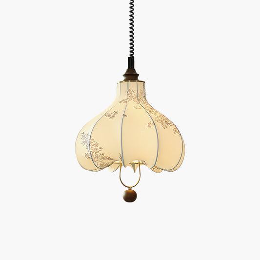 Pear Fabric Contemporary Metal Pendant Lamp