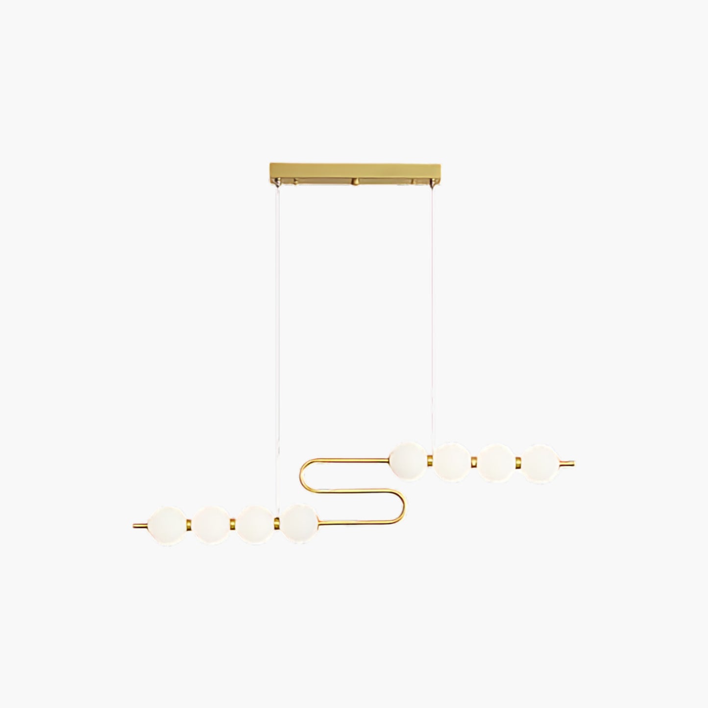 Pearl Chain Minimalist Brass Pendant Lamp