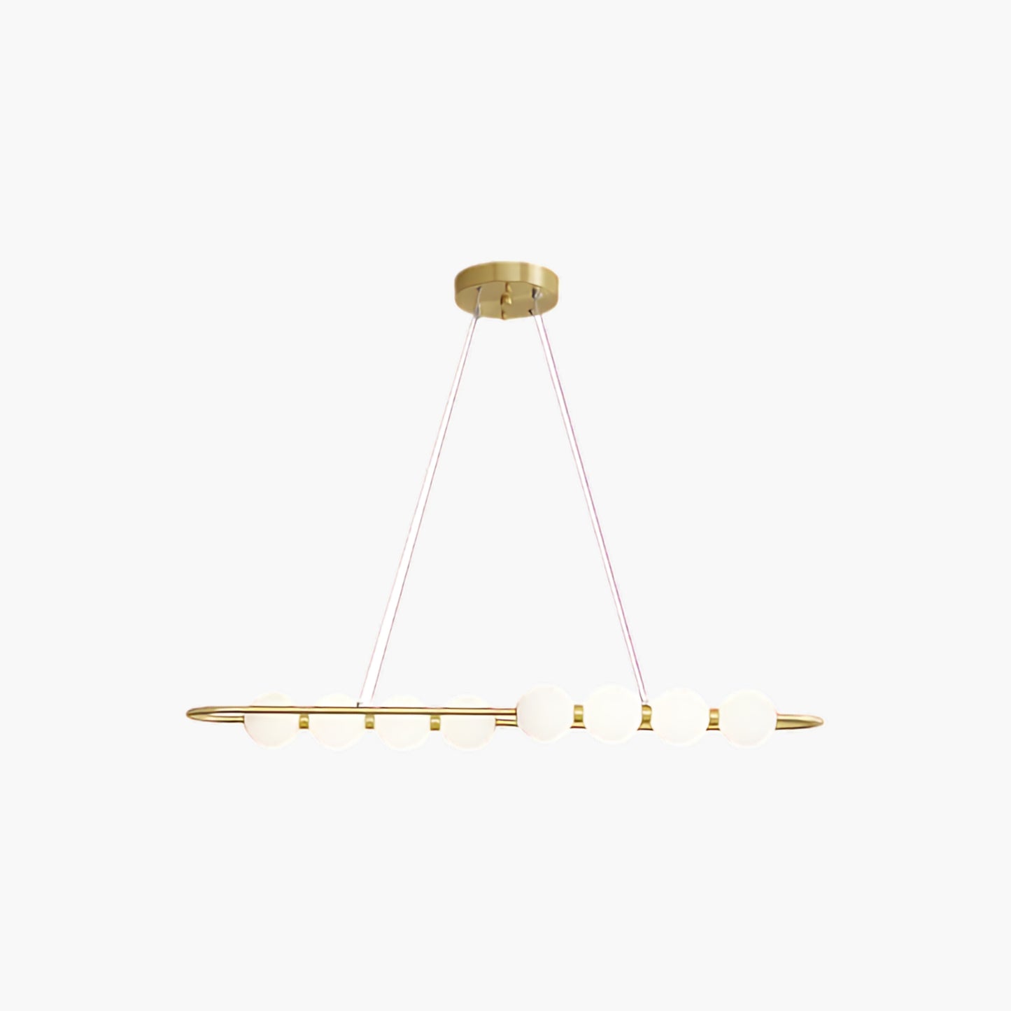 Pearl Chain Minimalist Brass Pendant Lamp