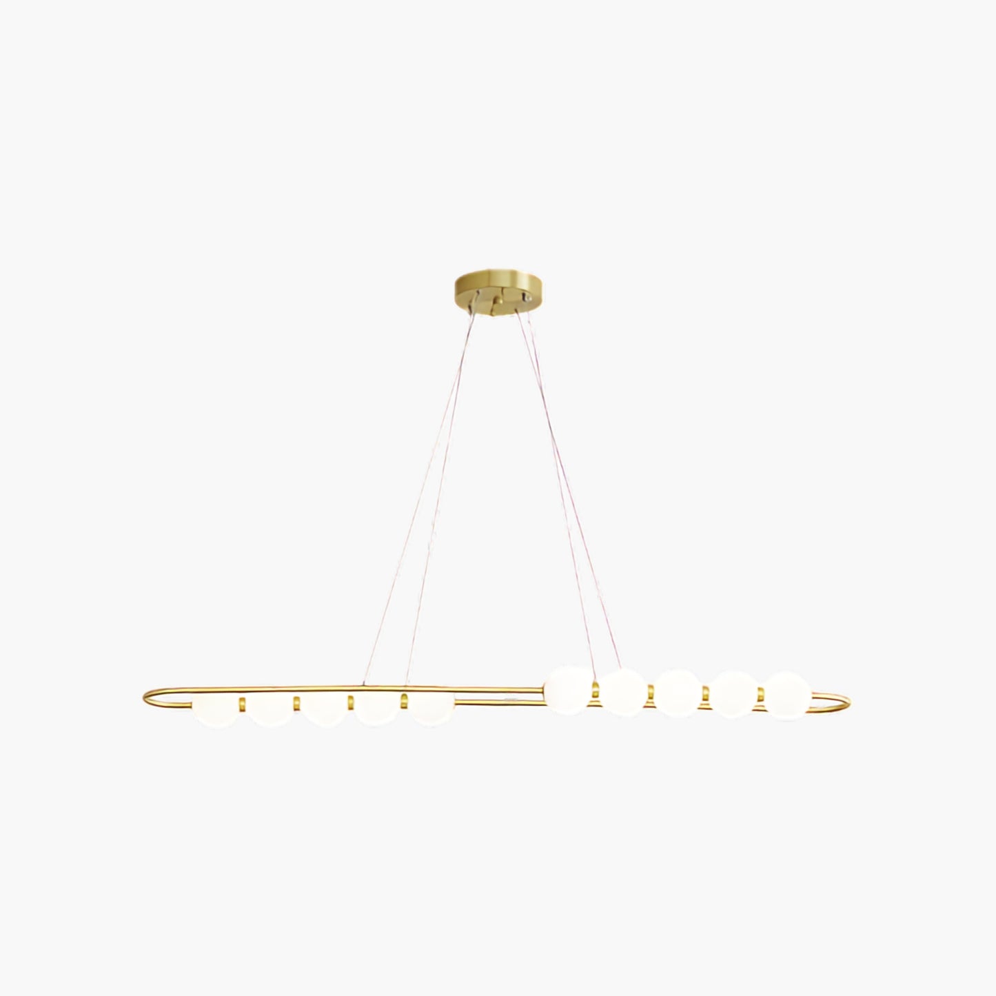 Pearl Chain Minimalist Brass Pendant Lamp