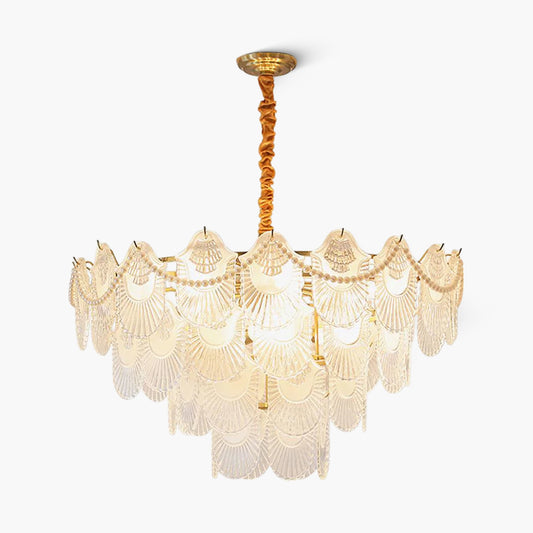 Pearl Eclectic Crystal Shell Chandelier