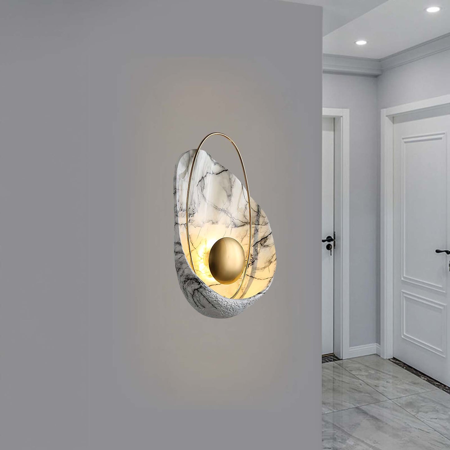 Pearl Eclectic Metal Wall Lamp