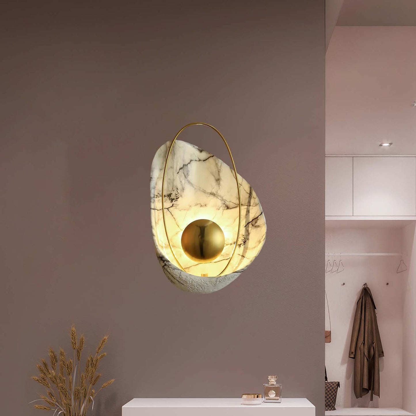 Pearl Eclectic Metal Wall Lamp