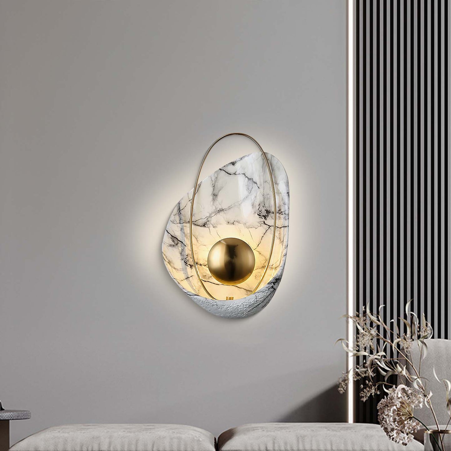 Pearl Eclectic Metal Wall Lamp