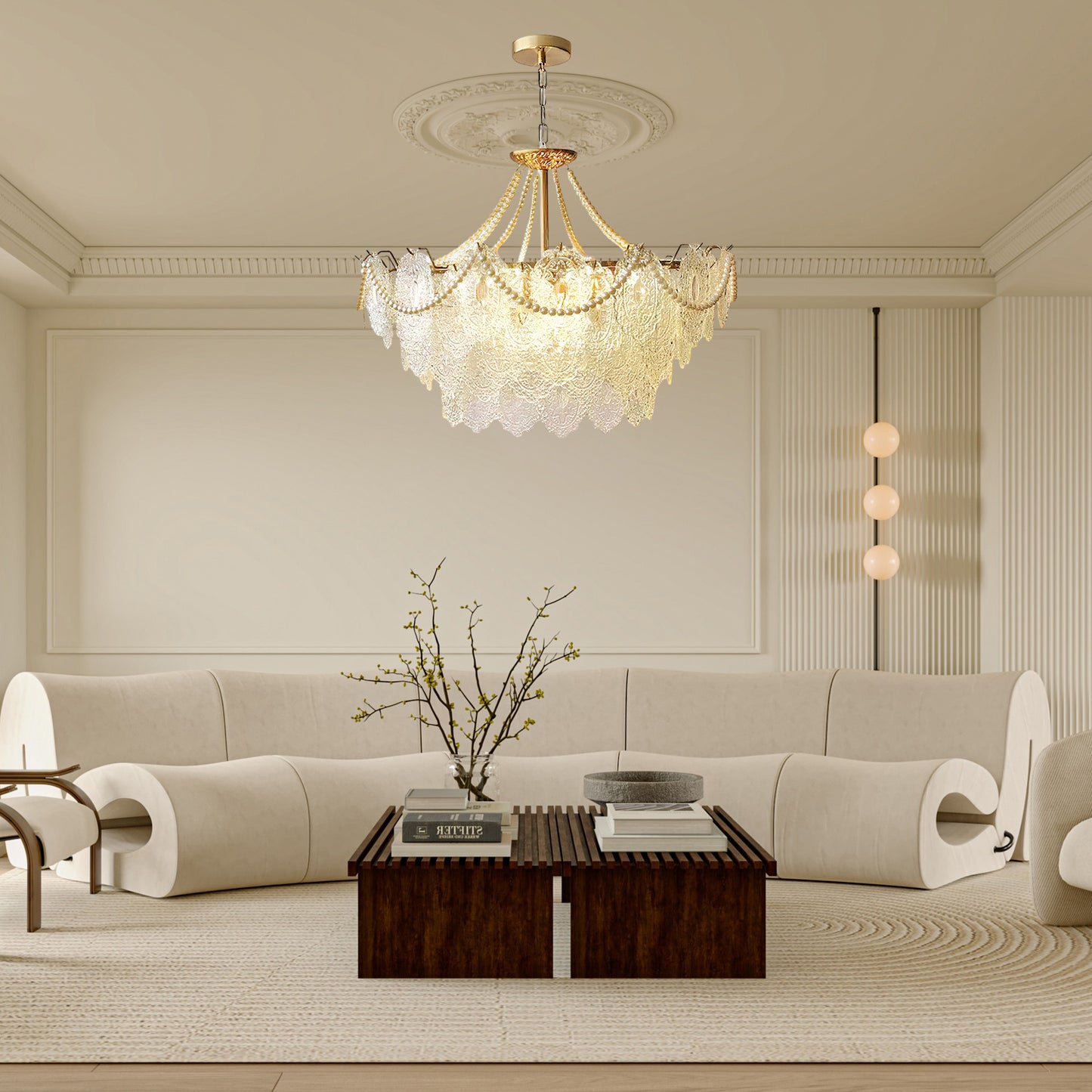 Pearls Modern Crystal Chandelier