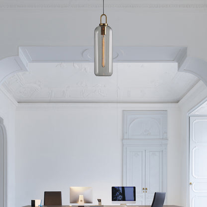 Pendulum Crystal Eclectic Brass Pendant Lamp