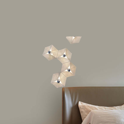 Pentagon Combination Eclectic Metal Wall Lamp