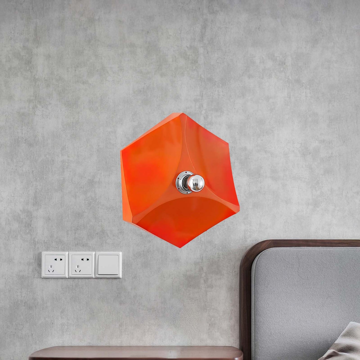 Pentagon Combination Eclectic Metal Wall Lamp