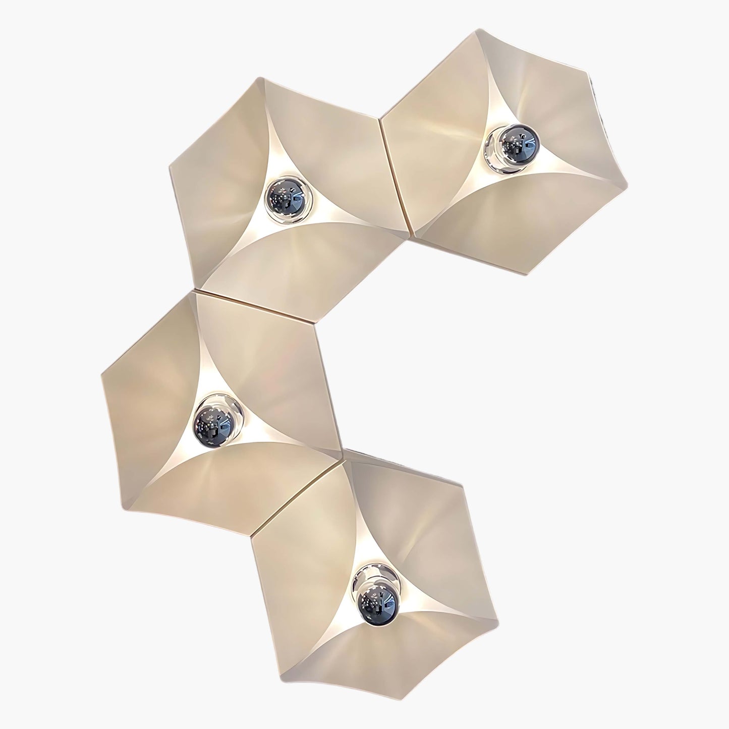 Pentagon Combination Eclectic Metal Wall Lamp