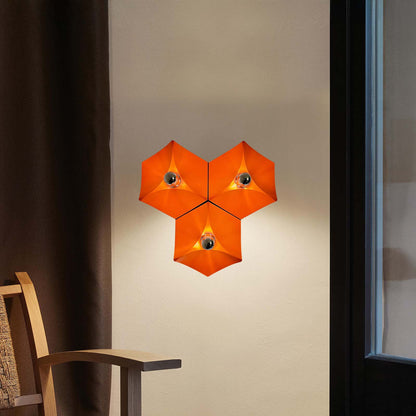 Pentagon Combination Eclectic Metal Wall Lamp