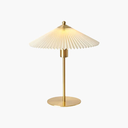 Perla Pleated Modern Metal Table Lamp