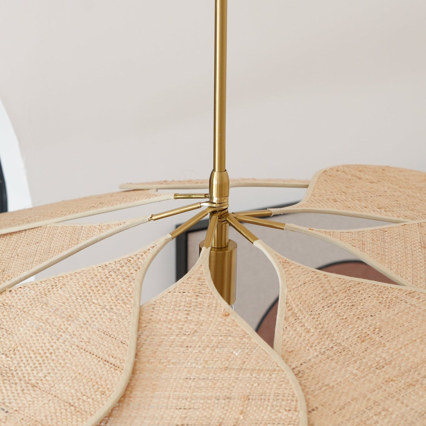 Petals Bloom Rattan Minimalist Metal Pendant Lamp