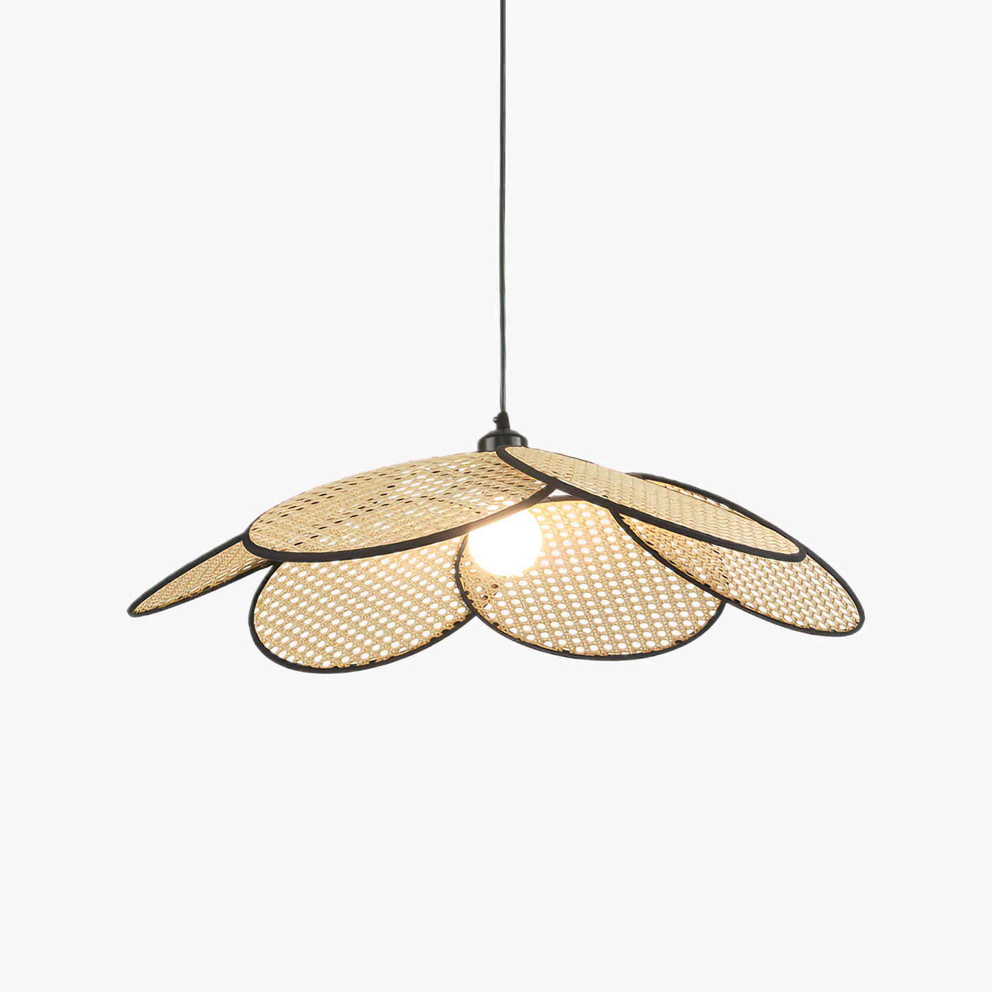 Petals Rattan Minimalist Metal Pendant Lamp