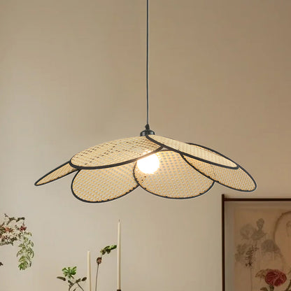 Petals Rattan Minimalist Metal Pendant Lamp