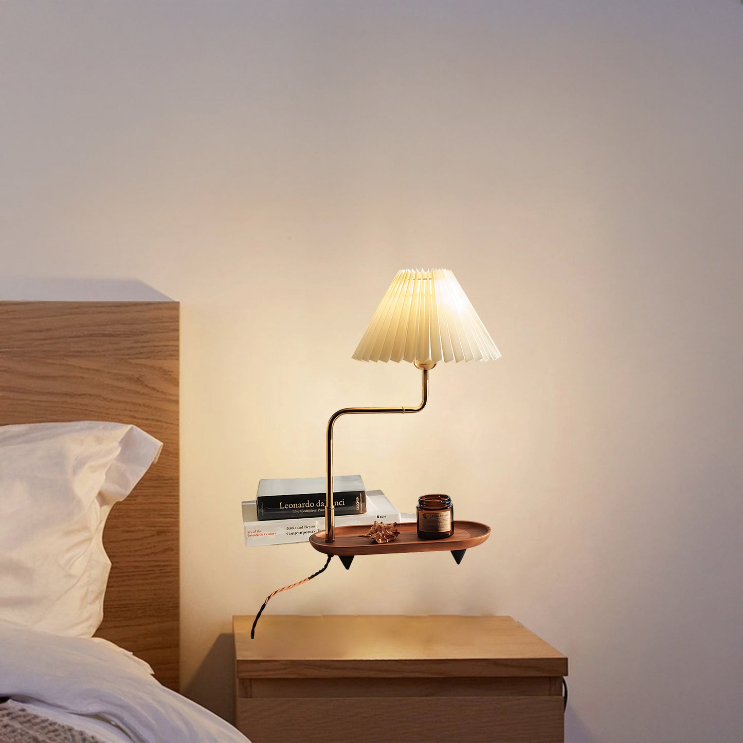 Pia TL Retro Wood Table Lamp