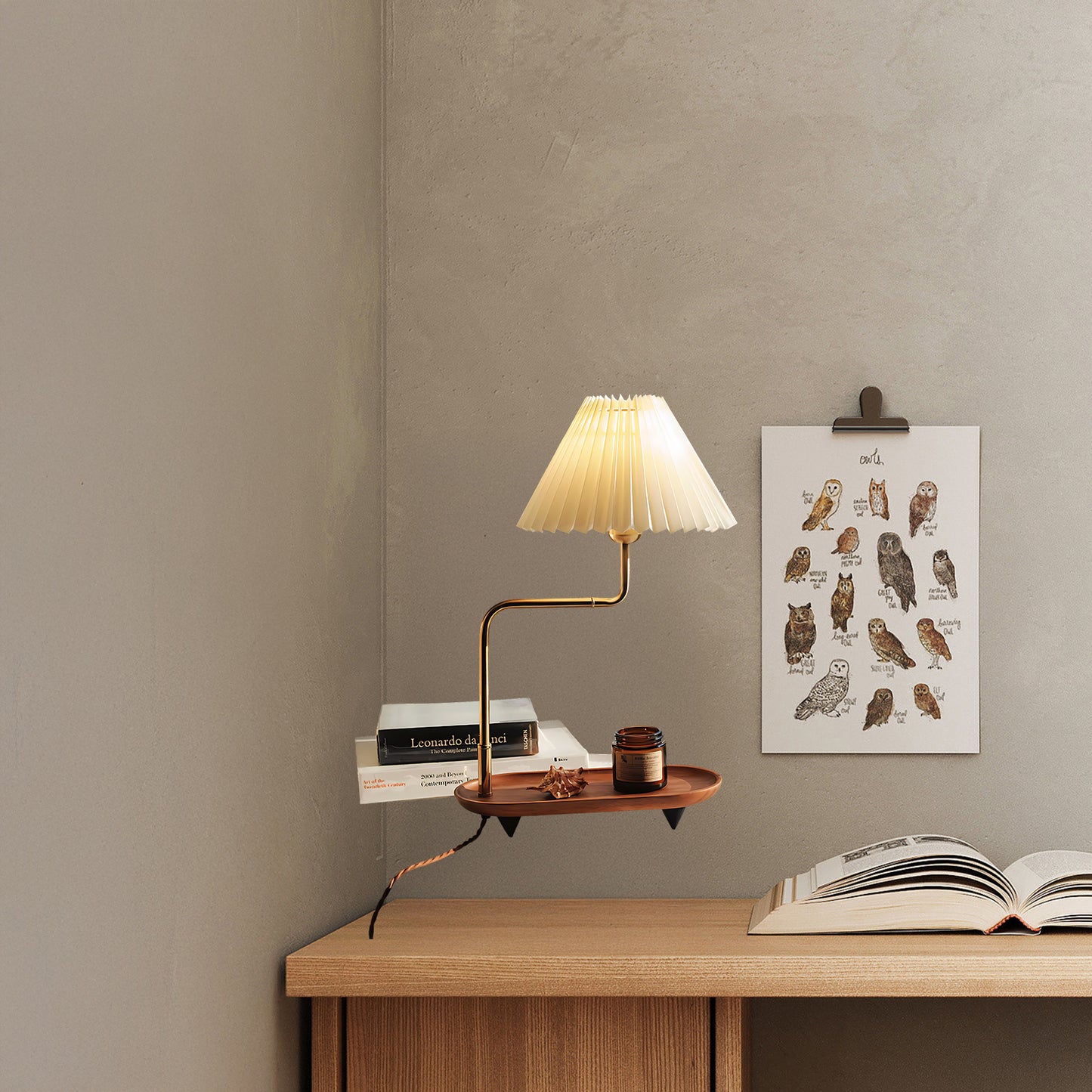 Pia TL Retro Wood Table Lamp