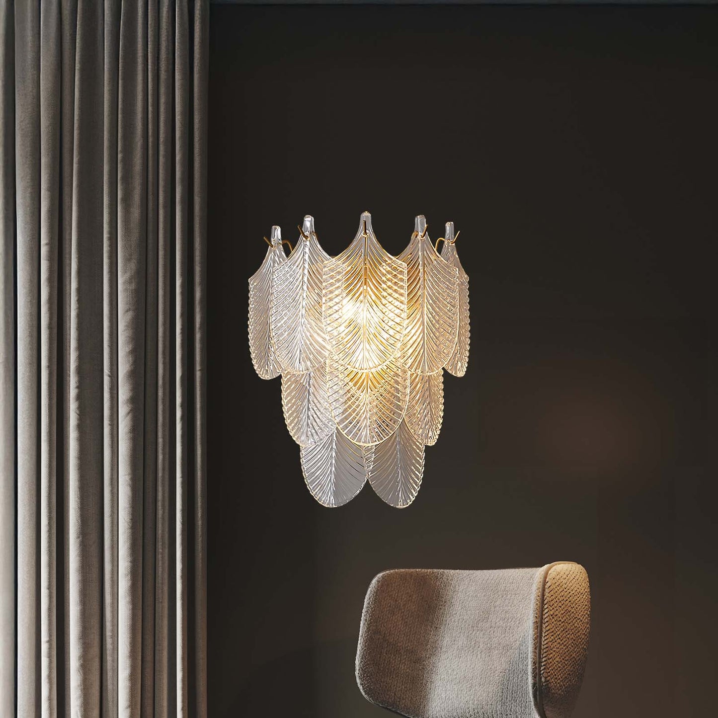 Piemonte Eclectic Crystal Wall Sconce