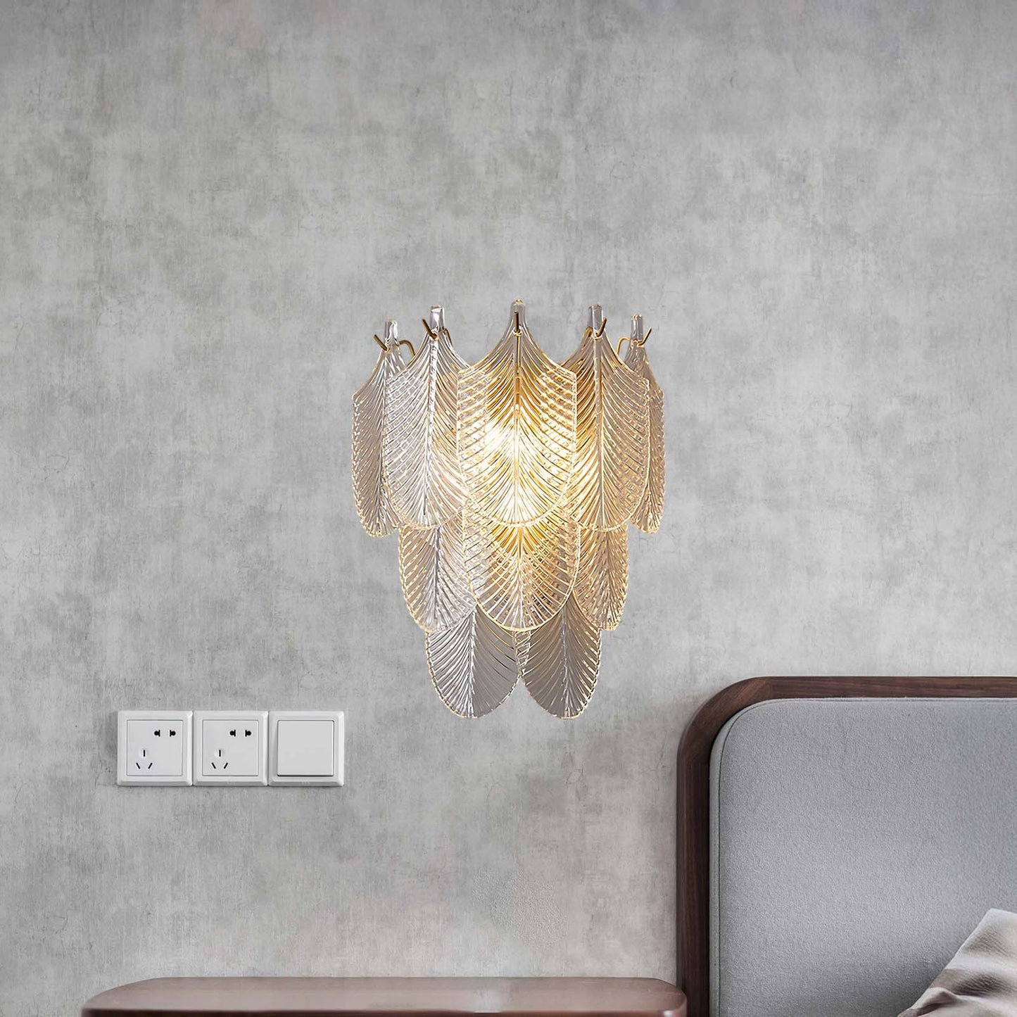 Piemonte Eclectic Crystal Wall Sconce