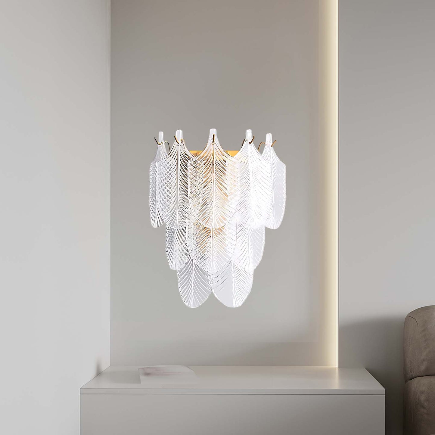 Piemonte Eclectic Crystal Wall Sconce