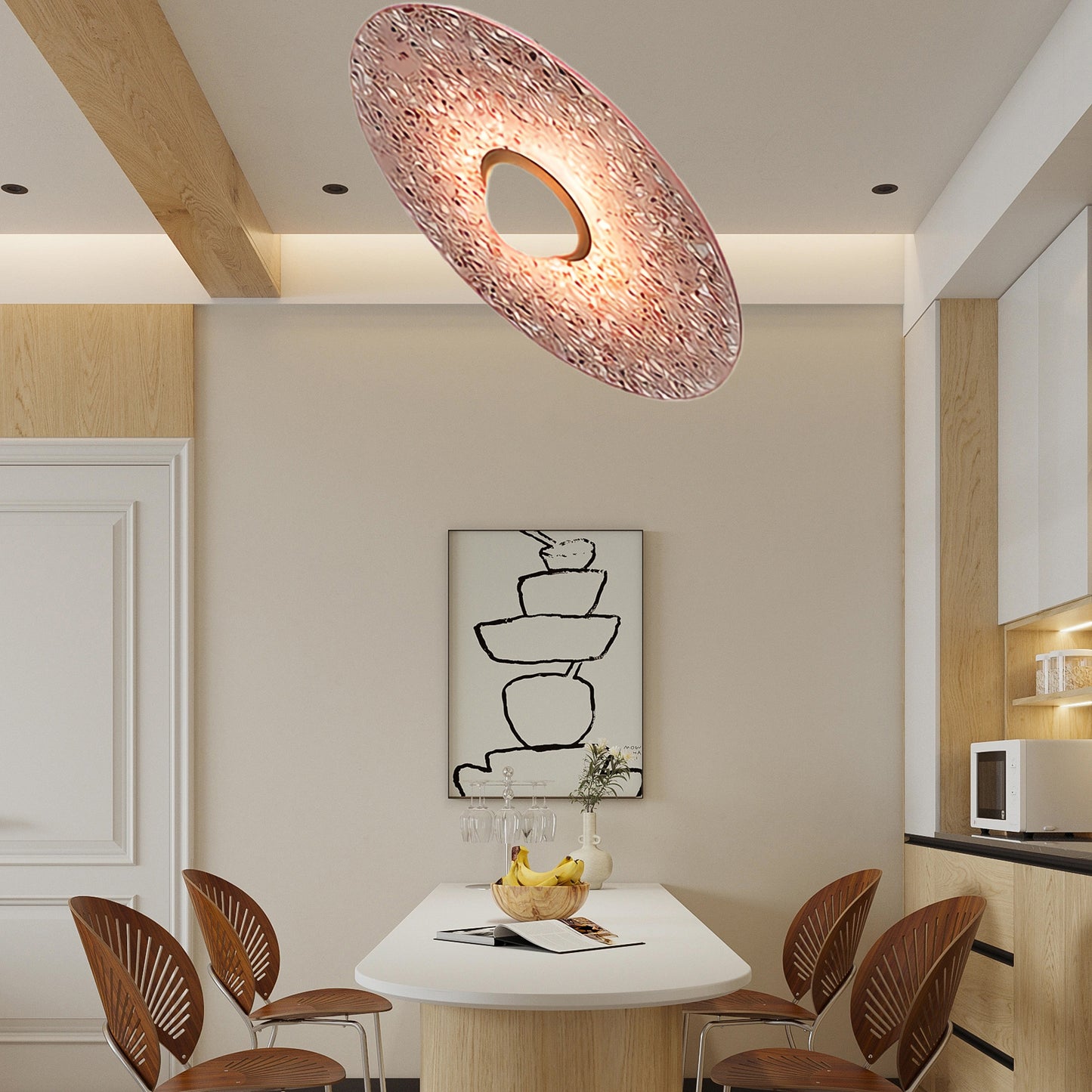 Planet Art Deco Crystal Pendant Lamp