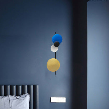 Planet Plug-in Eclectic Metal Wall Lamp