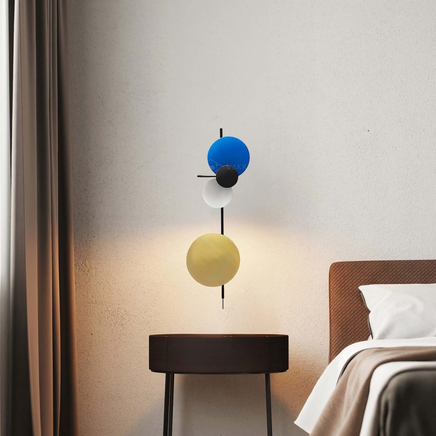 Planet Plug-in Eclectic Metal Wall Lamp