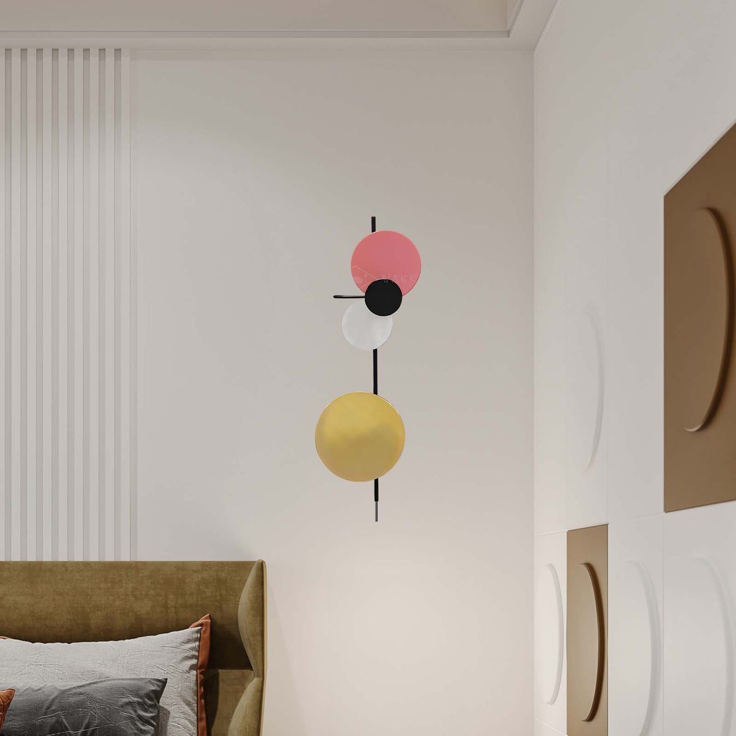 Planet Plug-in Eclectic Metal Wall Lamp