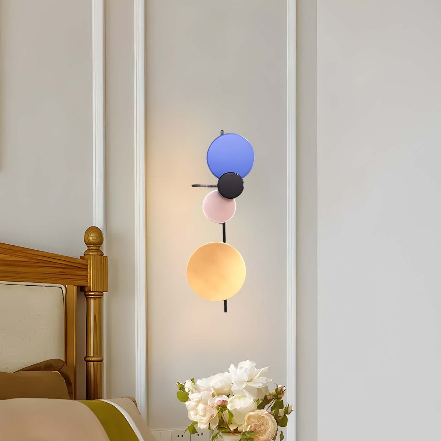 Planet Plug-in Eclectic Metal Wall Lamp