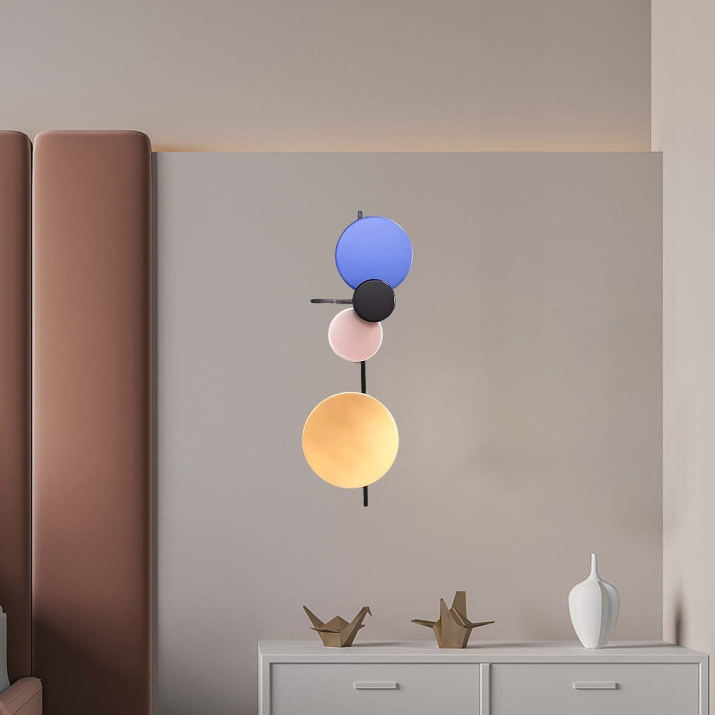 Planet Plug-in Eclectic Metal Wall Lamp