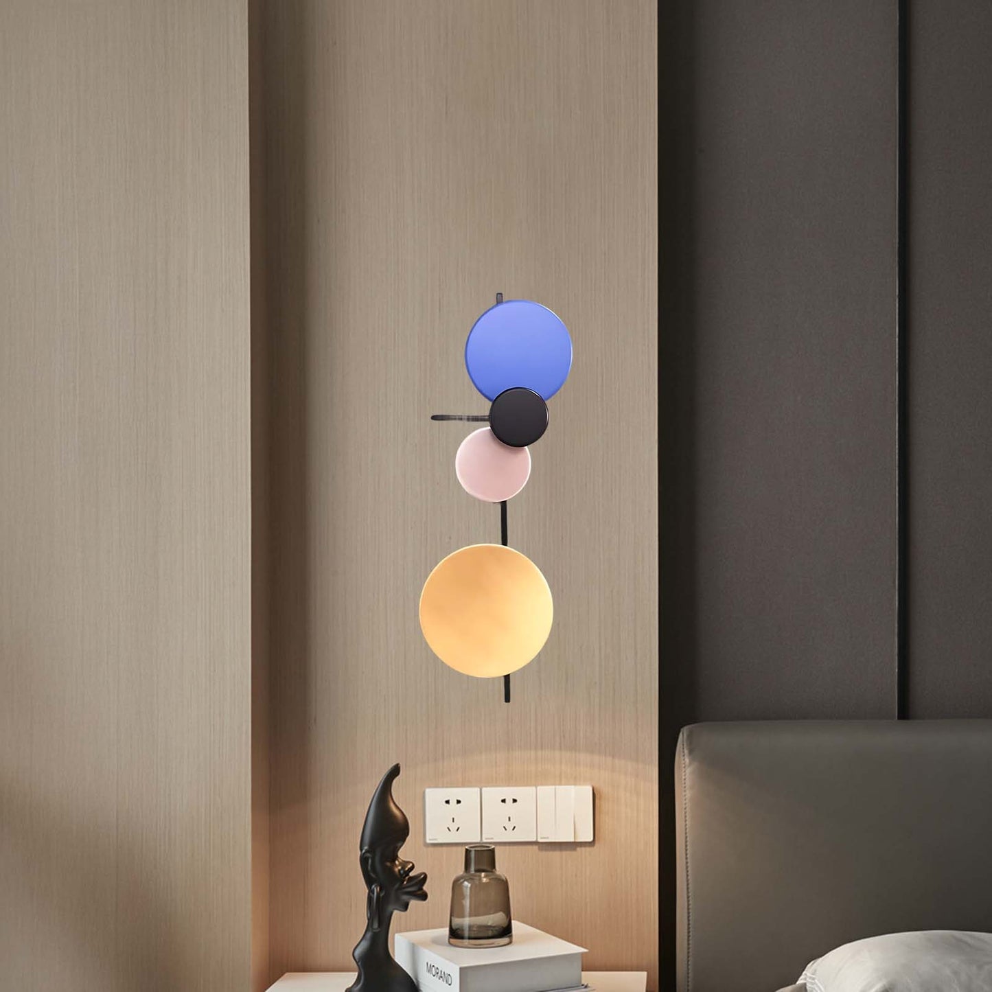 Planet Plug-in Eclectic Metal Wall Lamp