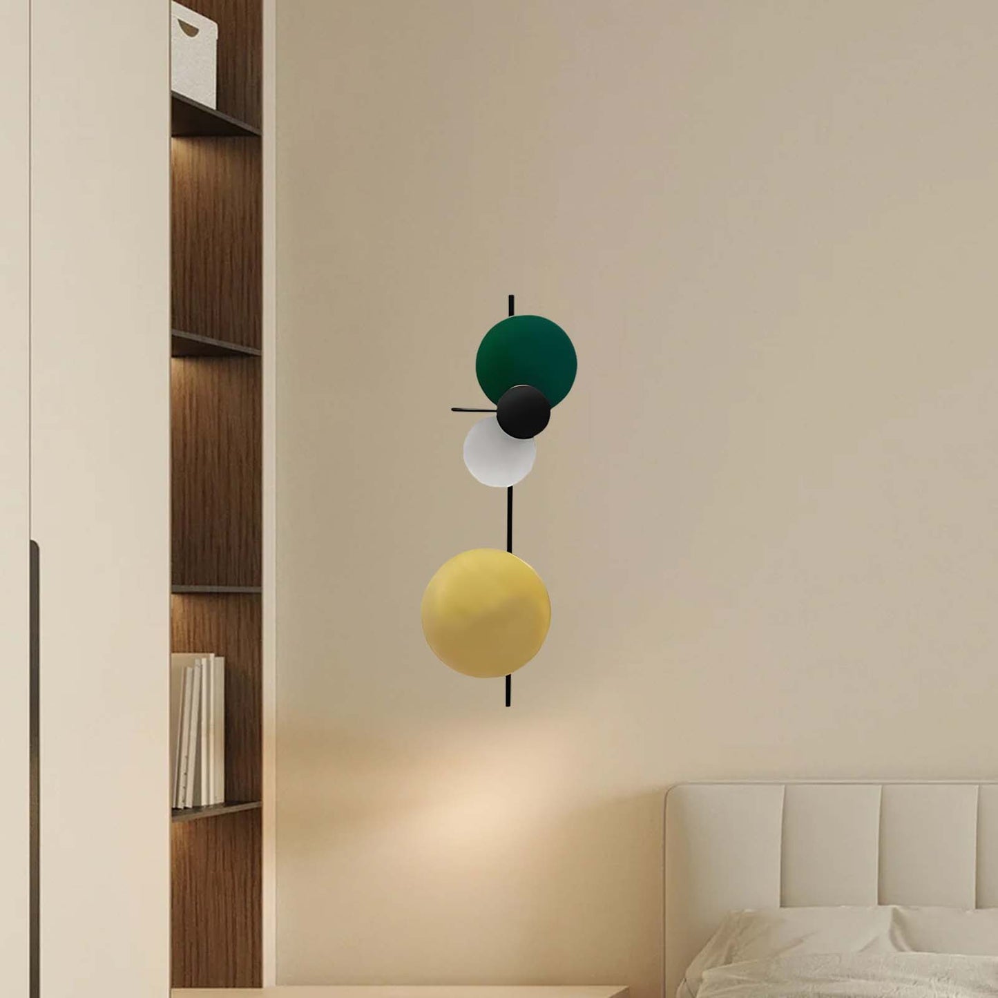 Planet Plug-in Eclectic Metal Wall Lamp