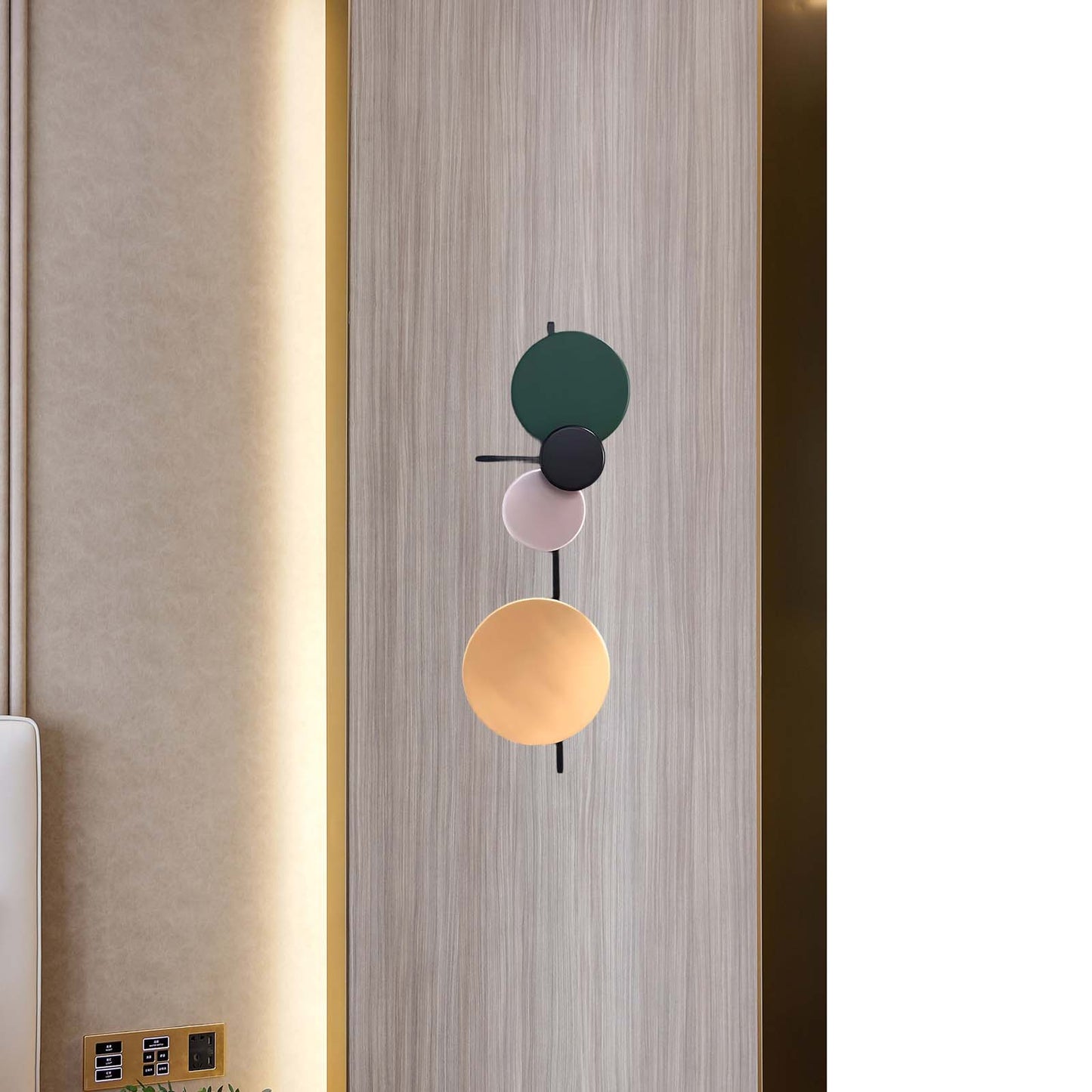 Planet Plug-in Eclectic Metal Wall Lamp