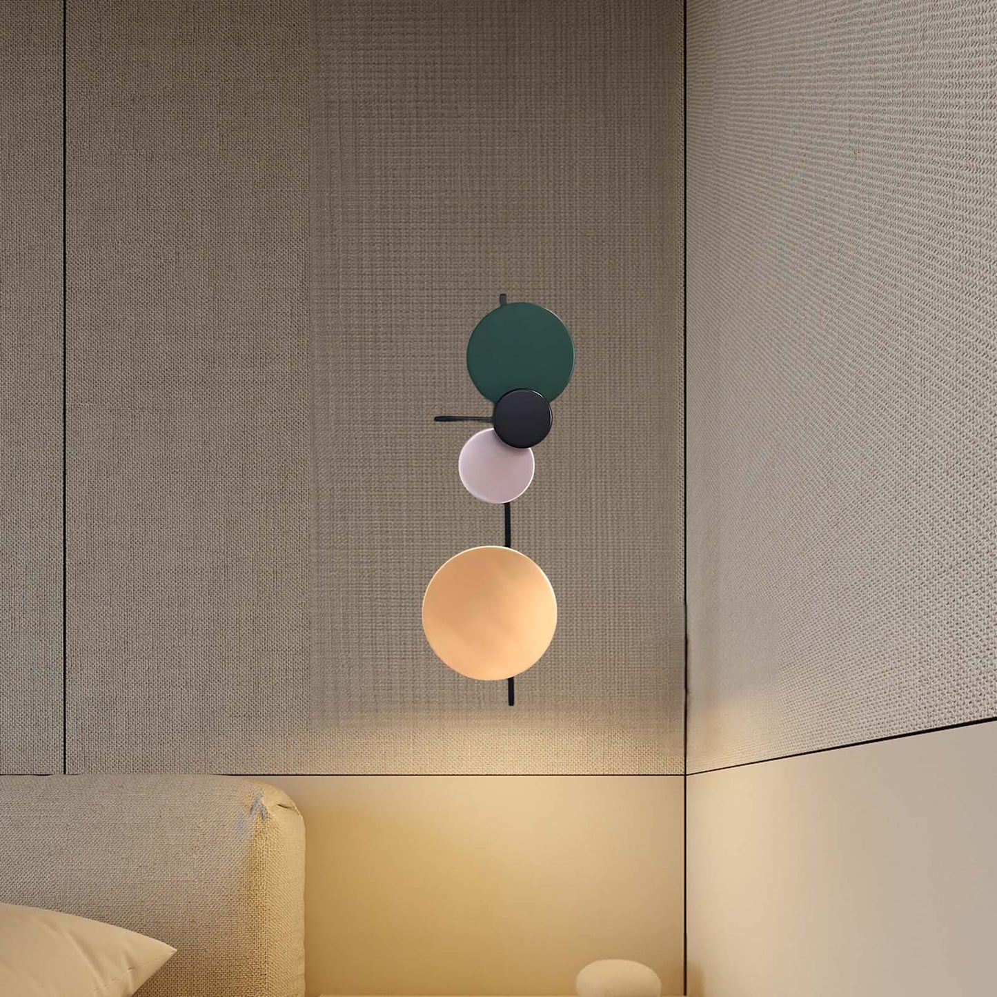 Planet Plug-in Eclectic Metal Wall Lamp