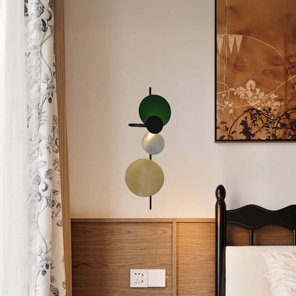 Planet Plug-in Eclectic Metal Wall Lamp