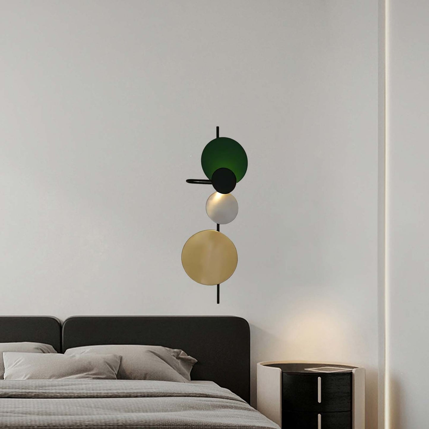 Planet Plug-in Eclectic Metal Wall Lamp